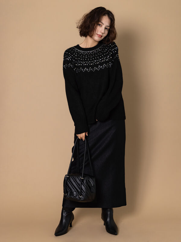 セール】 ブライトストライプナロースカート《2025winter catalog item