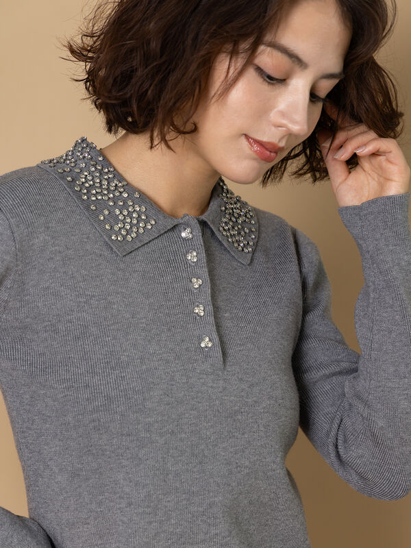 ビジューカラーニット《2025winter catalog item》（グレー）｜Te chichi CLASSIC（テチチ クラシック）通販