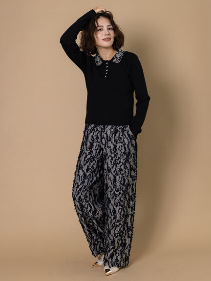 ビジューカラーニット《2025winter catalog item》（グレー/ブラック）｜Te chichi CLASSIC（テチチ クラシック）通販