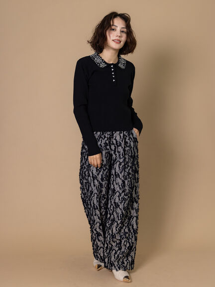 ビジューカラーニット《2025winter catalog item》（グレー/ブラック）｜Te chichi CLASSIC（テチチ クラシック）通販