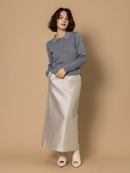 ビジューカラーニット《2025winter catalog item》（グレー/ブラック）｜Te chichi CLASSIC（テチチ クラシック）通販