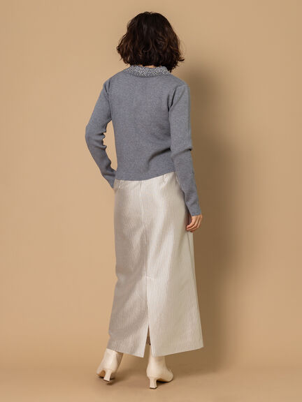 ビジューカラーニット《2025winter catalog item》（グレー/ブラック）｜Te chichi CLASSIC（テチチ クラシック）通販