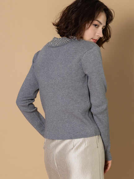 ビジューカラーニット《2025winter catalog item》（グレー/ブラック）｜Te chichi CLASSIC（テチチ クラシック）通販