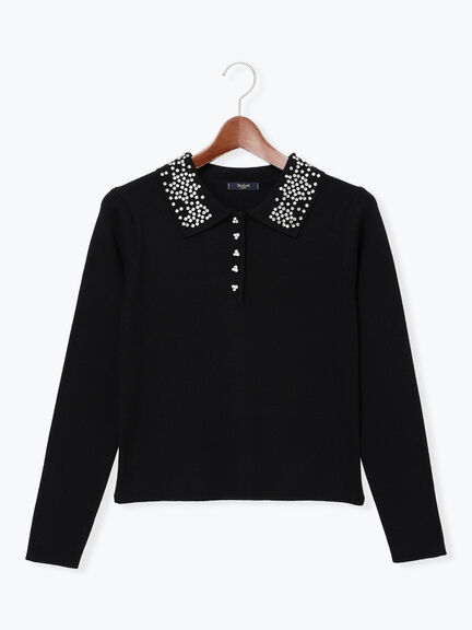 ビジューカラーニット《2025winter catalog item》（グレー/ブラック）｜Te chichi CLASSIC（テチチ クラシック）通販