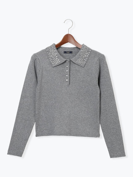 ビジューカラーニット《2025winter catalog item》（グレー/ブラック）｜Te chichi CLASSIC（テチチ クラシック）通販