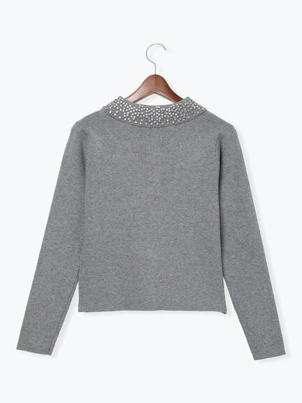 ビジューカラーニット《2025winter catalog item》（グレー/ブラック）｜Te chichi CLASSIC（テチチ クラシック）通販