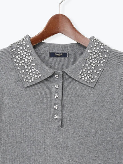 ビジューカラーニット《2025winter catalog item》（グレー/ブラック）｜Te chichi CLASSIC（テチチ クラシック）通販