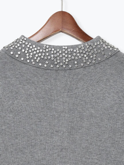 ビジューカラーニット《2025winter catalog item》（グレー/ブラック）｜Te chichi CLASSIC（テチチ クラシック）通販