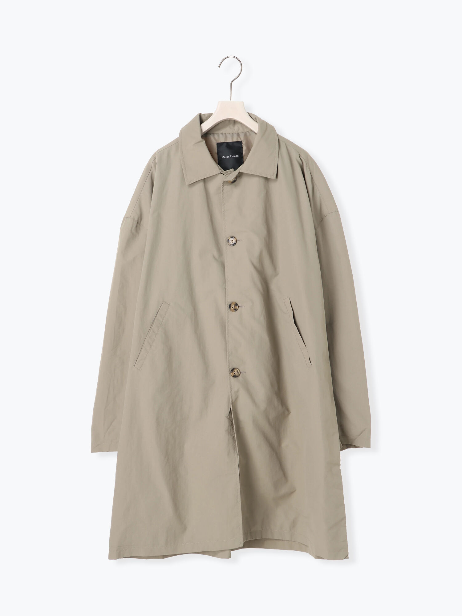 セール ナイロンステンカラーコート チャコールグレー ブラック ベージュ アウター Melan Cleuge Men メランクルージュ メン 公式通販