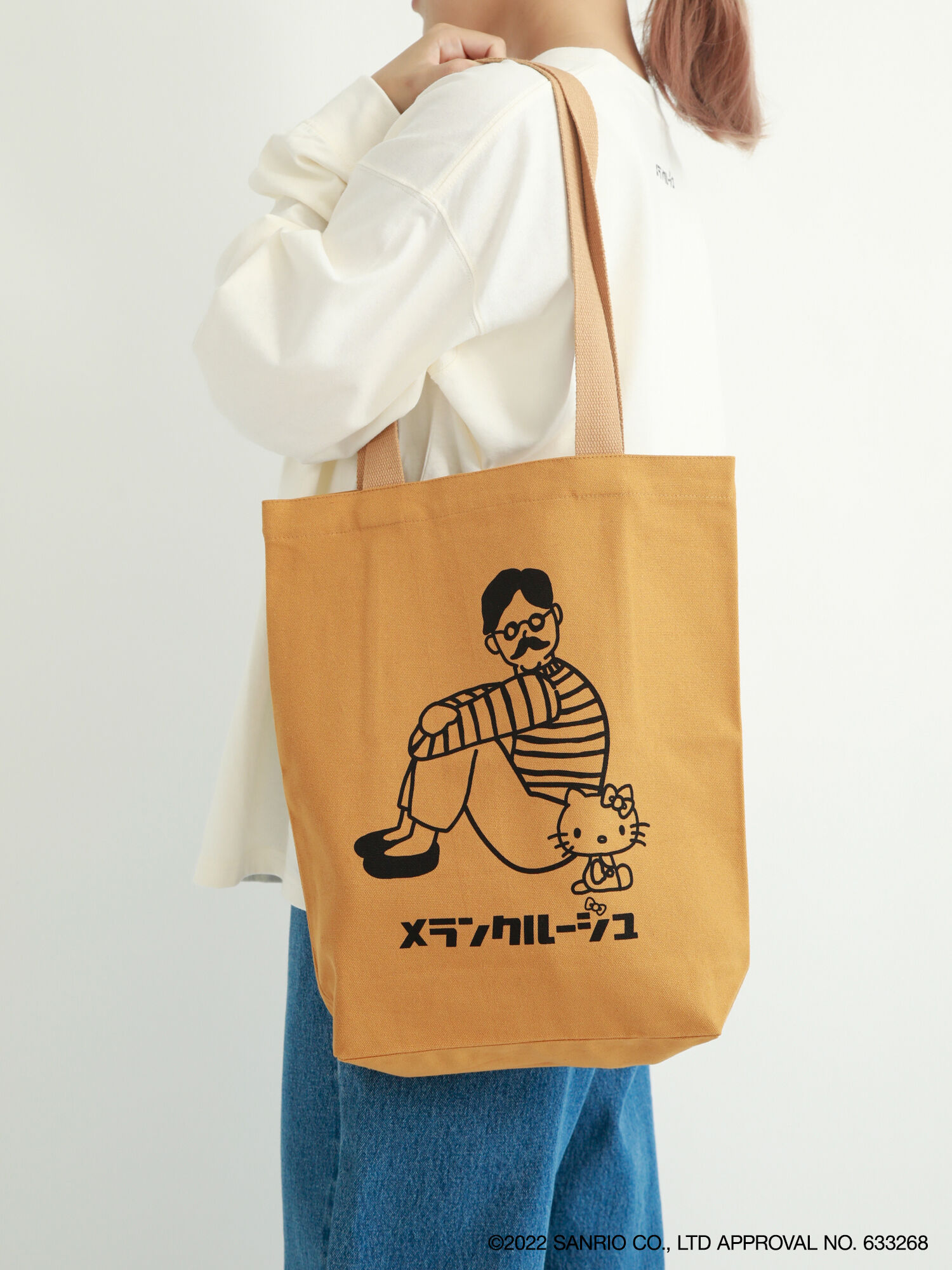 ハローキティ メランおじさん トートバッグ ブラック キャメル パープル キナリ バッグ バッグ ポーチ Melan Cleuge Men メランクルージュ メン 公式通販