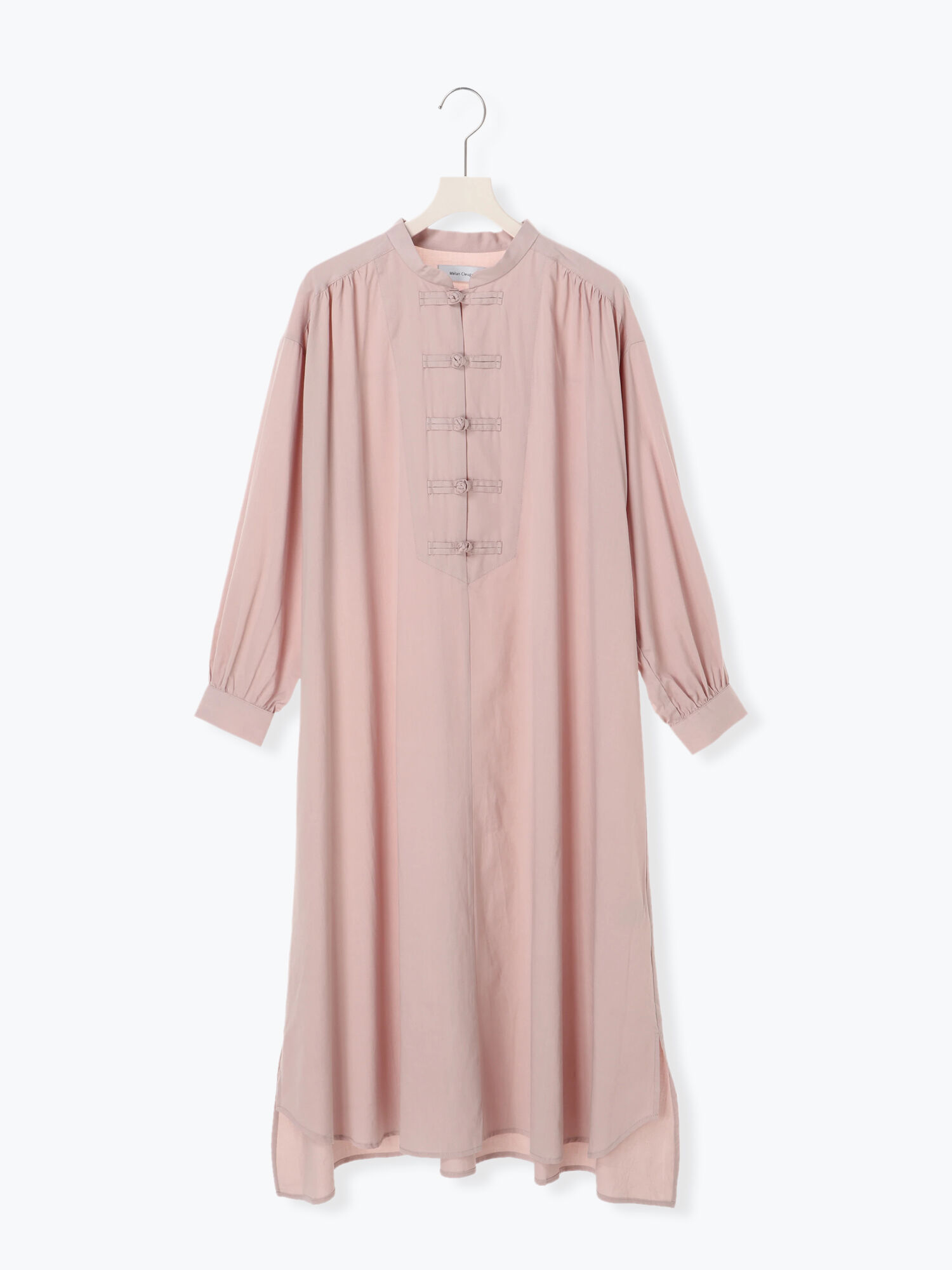 チャイナボタンシャツワンピース オフホワイト ブラック カーキ ｂピンク ワンピース Melan Cleuge Women メランクルージュ ウィメン 公式通販