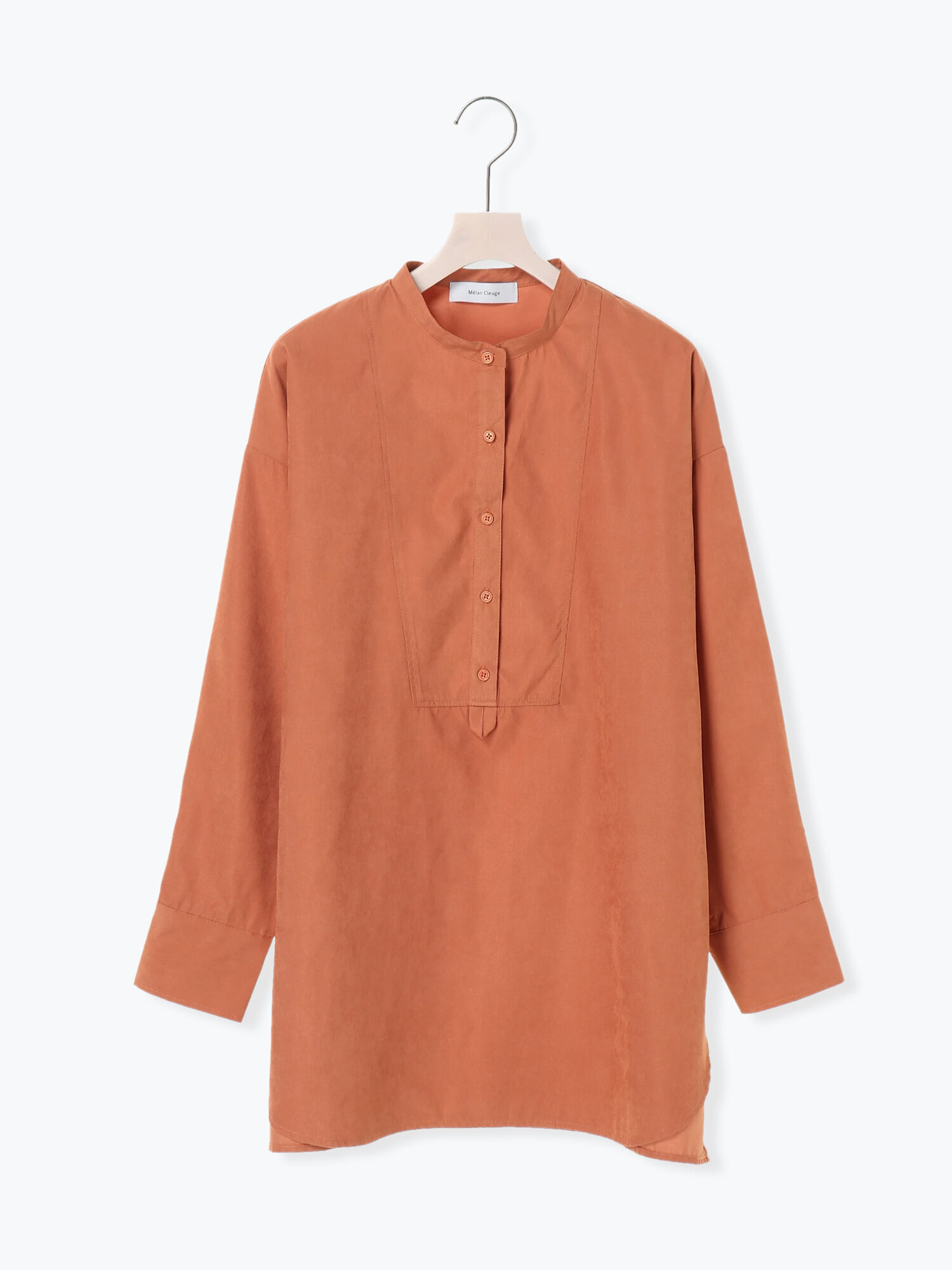 セール スエードタッチ切替ブラウス ピンク ベージュ オレンジ ブルー トップス Melan Cleuge Women メランクルージュ ウィメン 公式通販