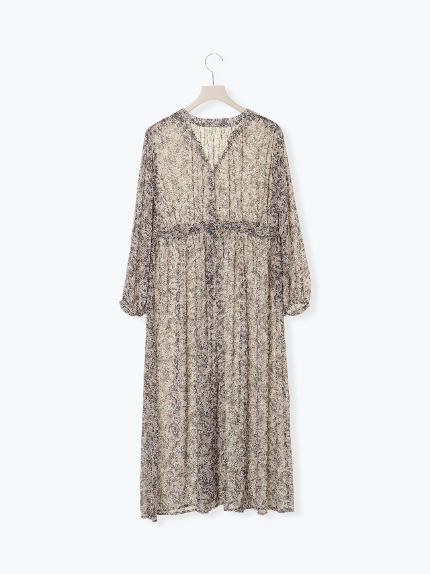 セール ダマスク柄ワンピース ピンク ベージュ グリーン ワンピース Melan Cleuge Women メランクルージュ ウィメン 公式通販