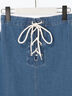 バックレースアップベイカースカート（オフホワイト/カーキ/ブルー）｜Melan Cleuge women（メランクルージュ　ウィメン）通販