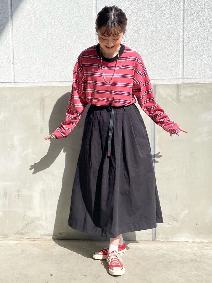 Gramicci テールカットスカート ブラック ベージュ オリーブ ボトムス Melan Cleuge Women メランクルージュ ウィメン 公式通販