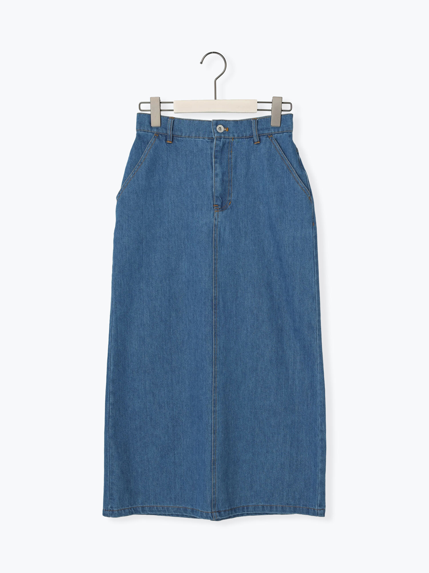 期間限定 デニムストレートスカート グリーン ブルー パープル キナリ ボトムス スカート Melan Cleuge Women メランクルージュ ウィメン 公式通販