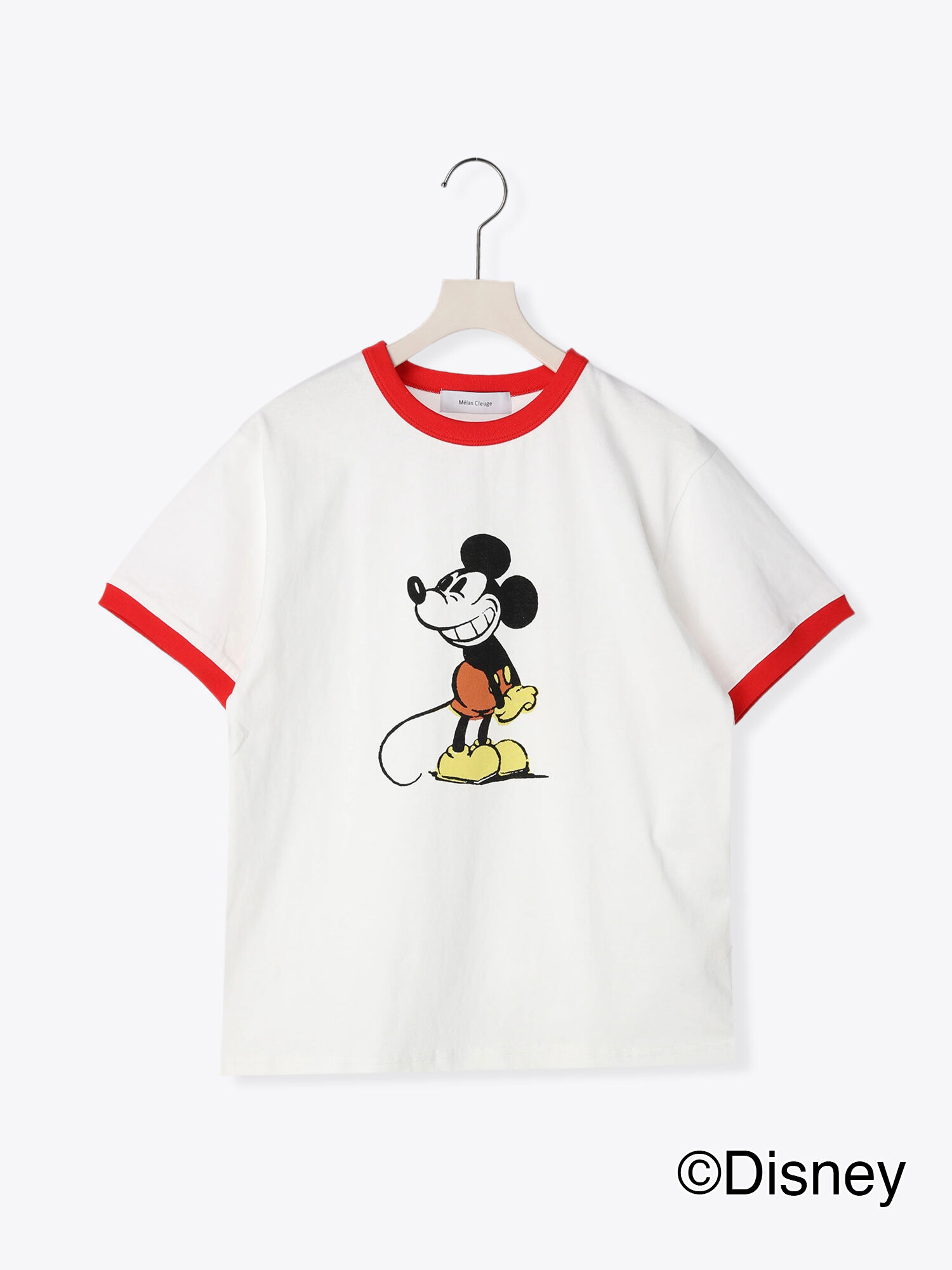 セール Disney ミッキー リンガーtシャツ オフホワイト サックスブルー トップス Tシャツ Melan Cleuge Women メランクルージュ ウィメン 公式通販