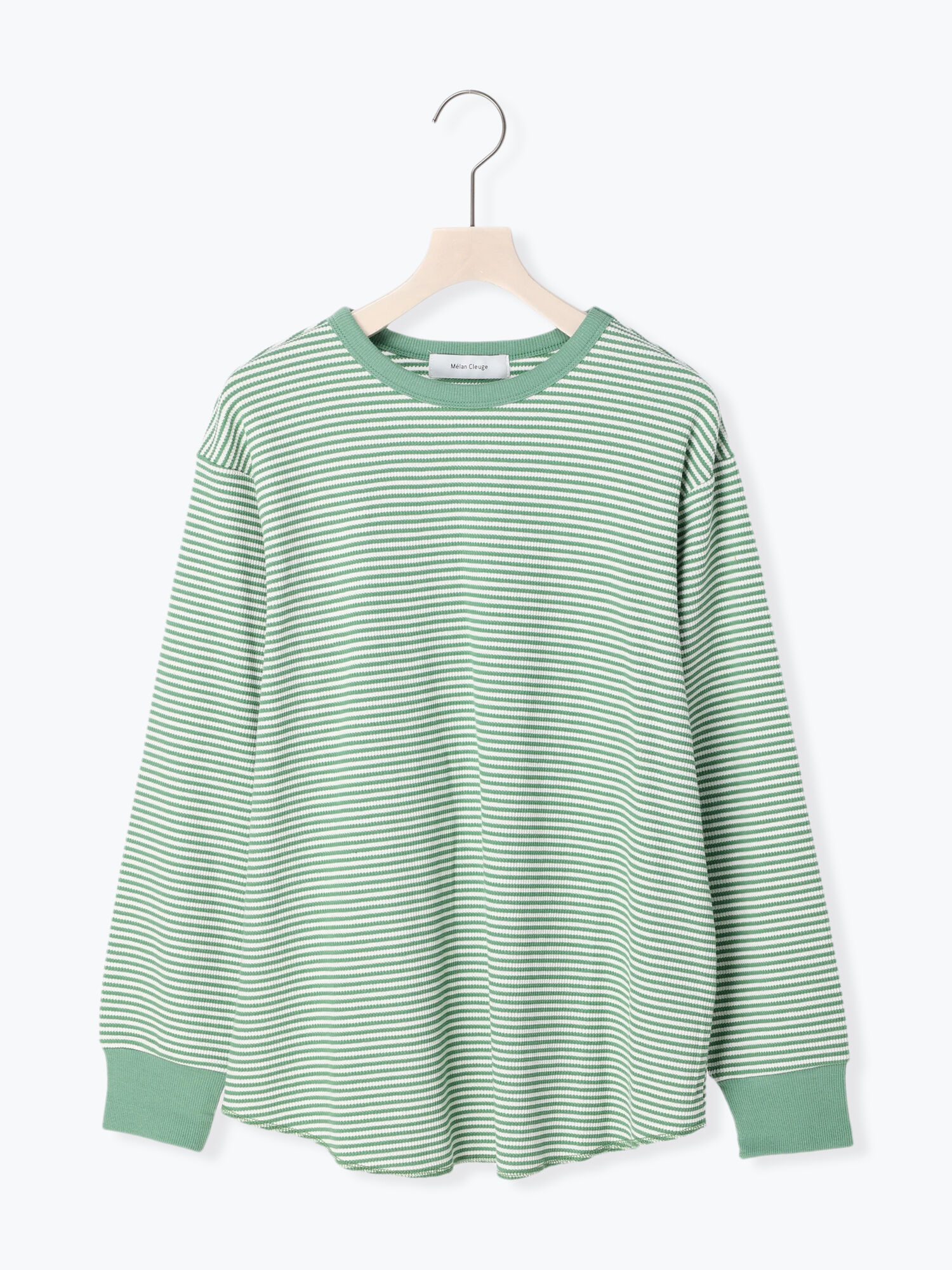 ワッフルボーダーロンt ブラック ピンク モカ グリーン トップス Tシャツ Melan Cleuge Women メランクルージュ ウィメン 公式通販