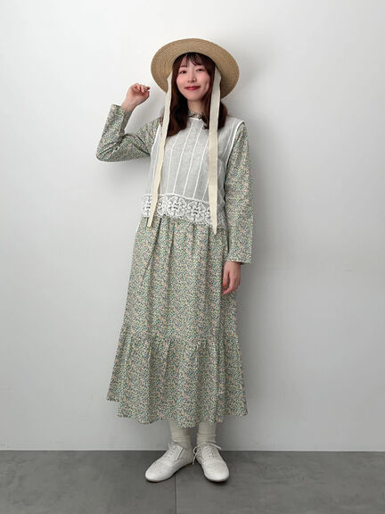 【LIBERTY】Colleen’s Orchard柄ブラウス（ピンク/イエロー）｜TSUHARU by Samansa Mos2（ツハルバイサマンサモスモス）通販