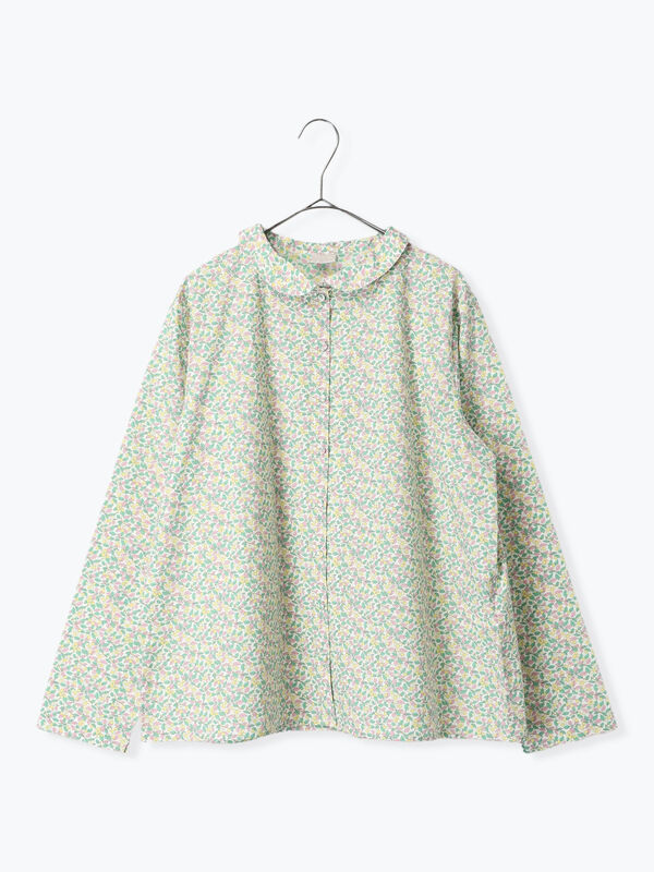 セール】 【LIBERTY】Colleen's Orchard柄ブラウス（ピンク/イエロー