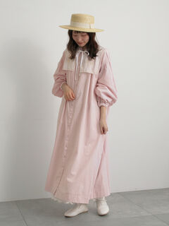 ツハルバイサマンサモスモスパーツレース刺繍ワンピースミントSサイズ