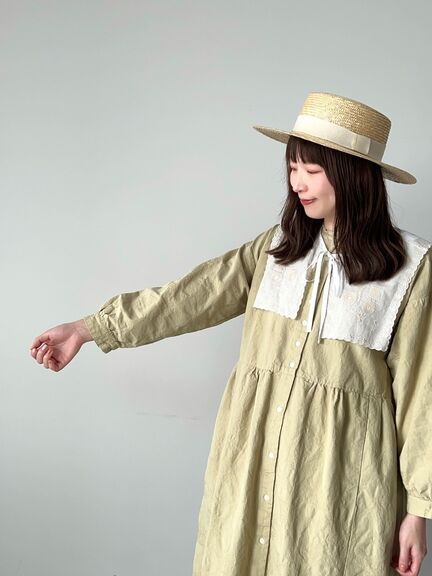 コットンジャカード製品染め前後2WAYワンピース（チャコールグレー/イエロー）｜TSUHARU by Samansa Mos2（ツハルバイサマンサモスモス）通販