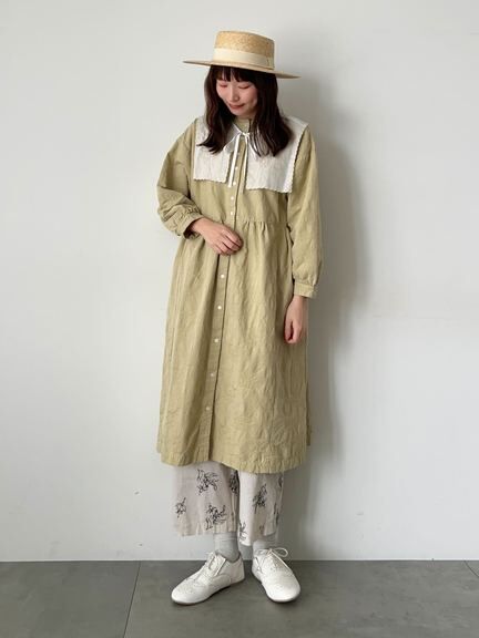 コットンジャカード製品染め前後2WAYワンピース（チャコールグレー/イエロー）｜TSUHARU by Samansa Mos2（ツハルバイサマンサモスモス）通販