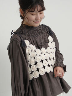 セール】 ヨーヨーキルトビスチェ（ブラック/ブルー/キナリ