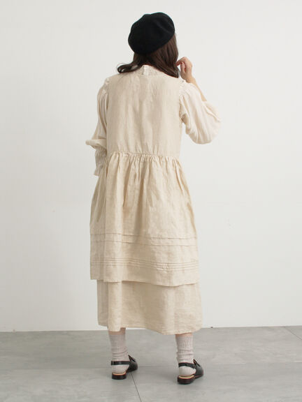 【WEB限定 Sサイズ】ノースリピンタックワンピース（ブラック/レッド/ベージュ）｜TSUHARU by Samansa Mos2（ツハルバイサマンサモスモス）通販
