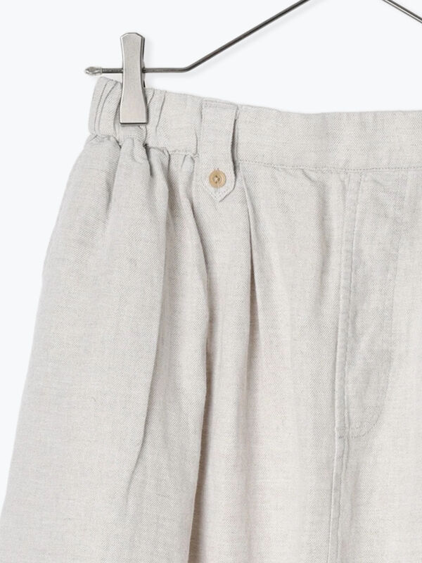 セール】 綿麻シャンブレーナロースカート（チャコールグレー/キナリ