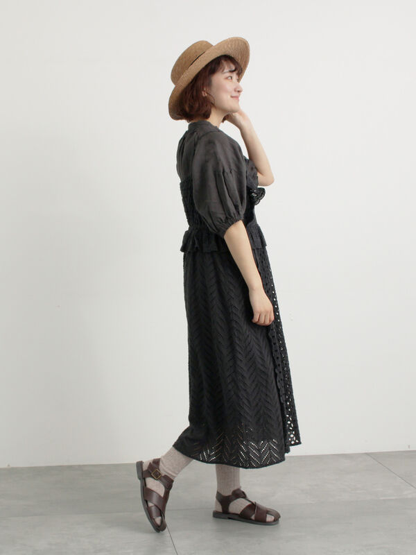 セール】 ラミーコットンレースブラウス（オフホワイト