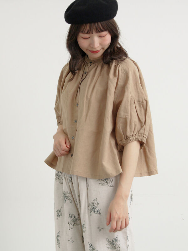 セール】 ラミーコットンレースブラウス（オフホワイト