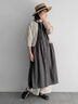 【WEB限定 Sサイズ】【WACLOTH】フリル切替ワンピース（チャコールグレー/ベージュ/グリーン）｜TSUHARU by Samansa Mos2（ツハルバイサマンサモスモス）通販