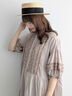 【WEB限定 Sサイズ】【WACLOTH】フリル切替ワンピース（チャコールグレー/ベージュ/グリーン）｜TSUHARU by Samansa Mos2（ツハルバイサマンサモスモス）通販