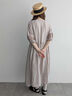 【WEB限定 Sサイズ】【WACLOTH】フリル切替ワンピース（チャコールグレー/ベージュ/グリーン）｜TSUHARU by Samansa Mos2（ツハルバイサマンサモスモス）通販