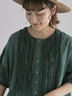 【WEB限定 Sサイズ】【WACLOTH】フリル切替ワンピース（チャコールグレー/ベージュ/グリーン）｜TSUHARU by Samansa Mos2（ツハルバイサマンサモスモス）通販