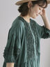 【WEB限定 Sサイズ】【WACLOTH】フリル切替ワンピース（チャコールグレー/ベージュ/グリーン）｜TSUHARU by Samansa Mos2（ツハルバイサマンサモスモス）通販