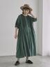 【WEB限定 Sサイズ】【WACLOTH】フリル切替ワンピース（チャコールグレー/ベージュ/グリーン）｜TSUHARU by Samansa Mos2（ツハルバイサマンサモスモス）通販