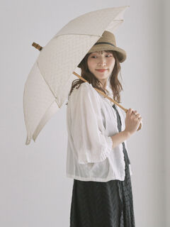 WEB限】三角模様の晴雨兼用日傘（グレー/ベージュ/ブルー/雑貨/その他