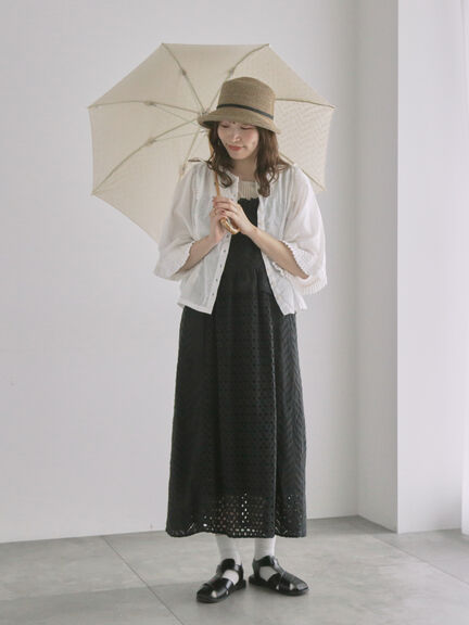 【WEB限】三角模様の晴雨兼用日傘（グレー/ベージュ/ブルー）｜TSUHARU by Samansa Mos2（ツハルバイサマンサモスモス）通販