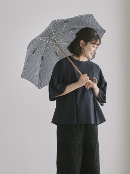 【WEB限】三角模様の晴雨兼用日傘（グレー/ベージュ/ブルー）｜TSUHARU by Samansa Mos2（ツハルバイサマンサモスモス）通販