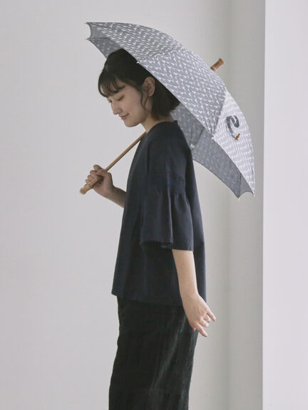 【WEB限】三角模様の晴雨兼用日傘（グレー/ベージュ/ブルー）｜TSUHARU by Samansa Mos2（ツハルバイサマンサモスモス）通販