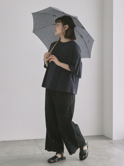 【WEB限】三角模様の晴雨兼用日傘（グレー/ベージュ/ブルー）｜TSUHARU by Samansa Mos2（ツハルバイサマンサモスモス）通販