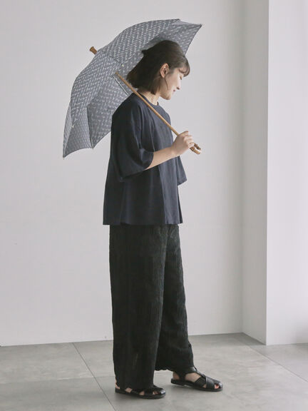 【WEB限】三角模様の晴雨兼用日傘（グレー/ベージュ/ブルー）｜TSUHARU by Samansa Mos2（ツハルバイサマンサモスモス）通販