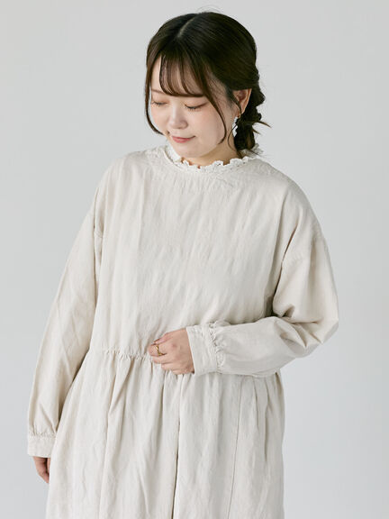 【WEB限定】コットンジャカード製品染め前後2WAYワンピース（グレー/ブラック/キナリ）｜TSUHARU by Samansa Mos2（ツハルバイサマンサモスモス）通販