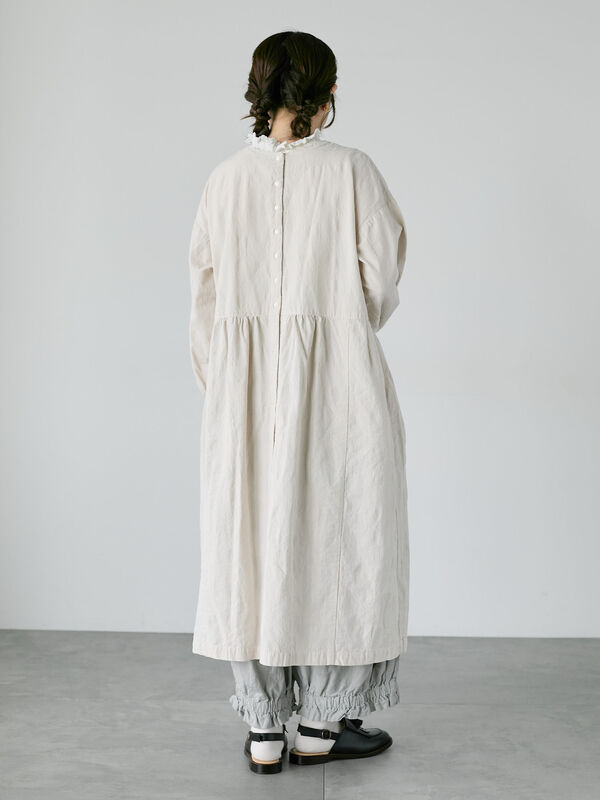 WEB限定】コットンジャカード製品染め前後2WAYワンピース（グレー