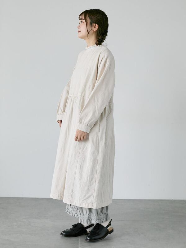 WEB限定】コットンジャカード製品染め前後2WAYワンピース（グレー