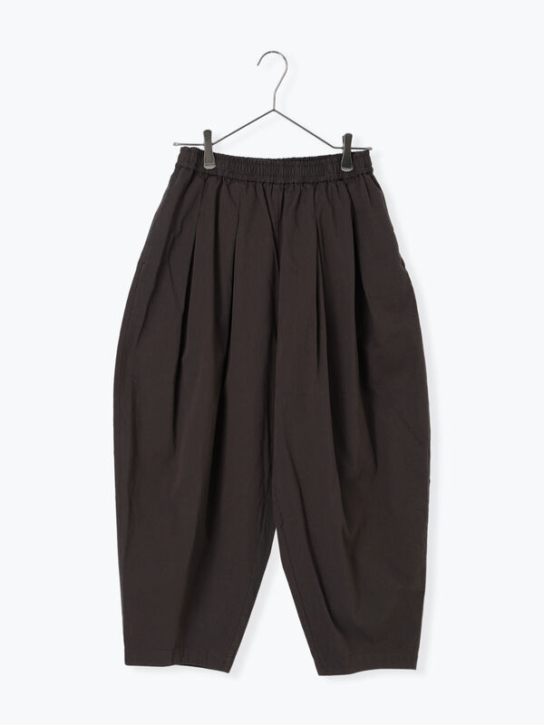 天日干し風加工】タックギャザーパンツ（チャコールグレー