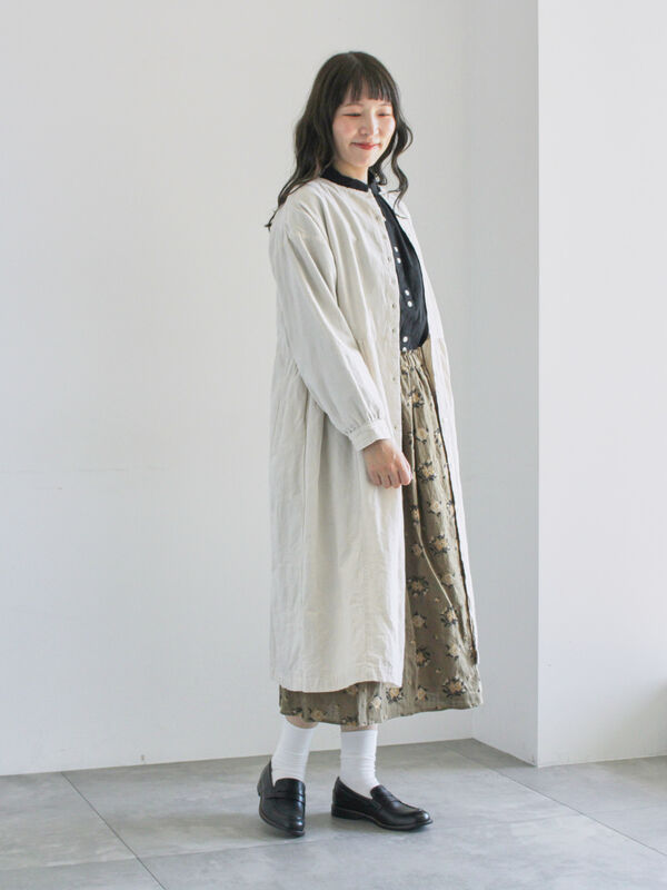 ローズ柄総刺繍スカート（ブラック/オリーブ/ボトムス/スカート