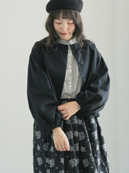 ローズ柄総刺繍スカート（ブラック/オリーブ）｜TSUHARU by Samansa Mos2（ツハルバイサマンサモスモス）通販